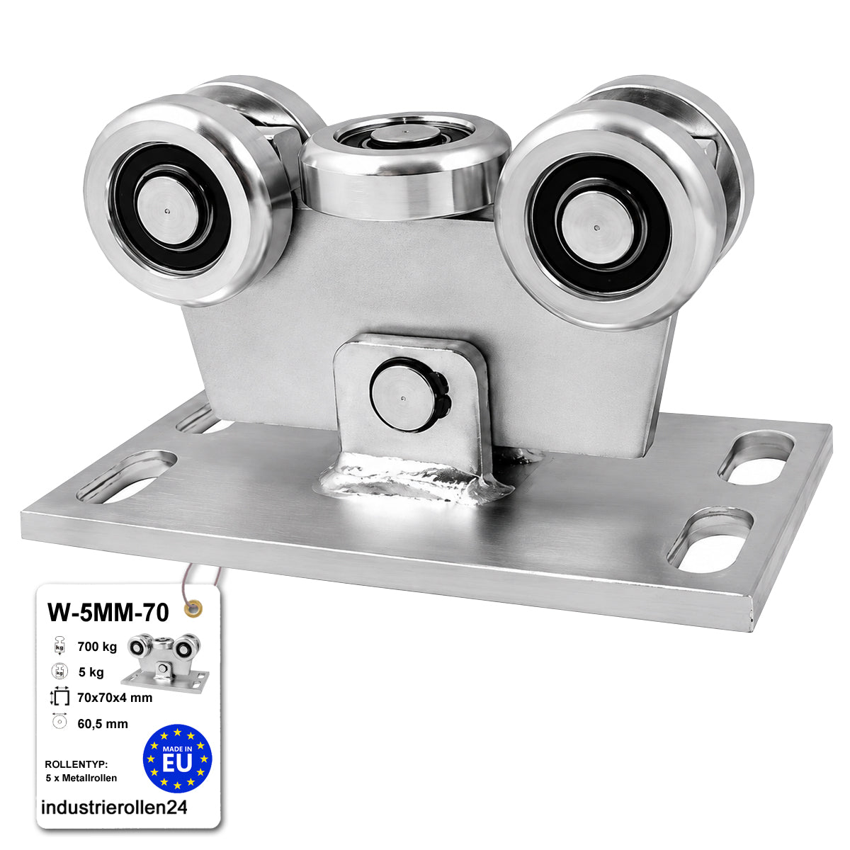 Torwagen für Schiebetore - für Profile 70 x 70 mm - Wandstärke 4 mm: W-5MM-70