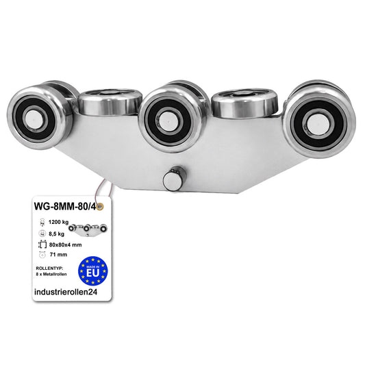 Torwagen für Schiebetore - für Profile 80 x 80 mm - Wandstärke 4 mm: WG-8MM-80/4