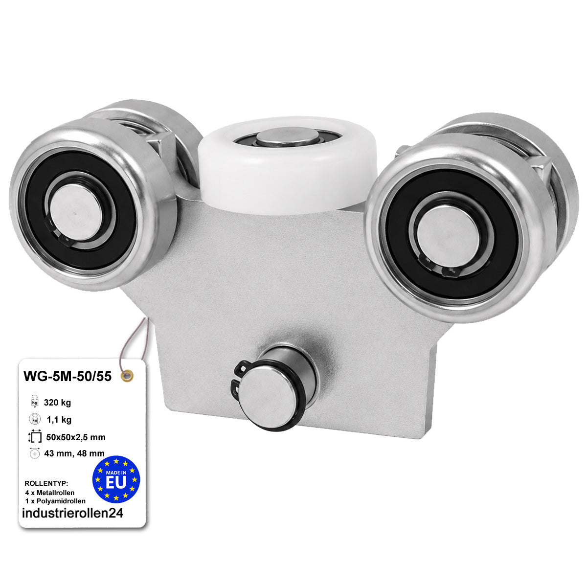 Torwagen für Schiebetore - für Profile 50x55 mm - Wandstärke 2,5 mm: WG-5M-50/55