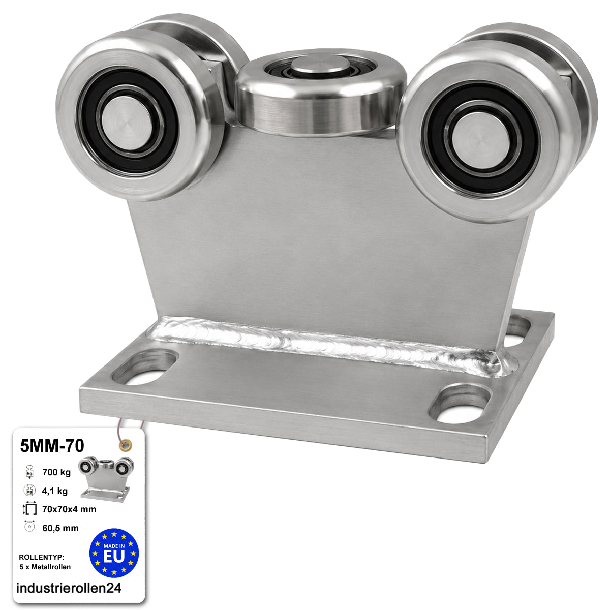 Torwagen für Schiebetore - für Profile 70 x 70 mm - Wandstärke 4 mm: 5MM-70