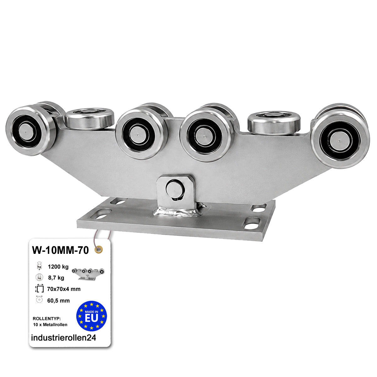 Torwagen für Schiebetore - für Profile 70 x 70 mm - Wandstärke 4 mm: W-10MM-70