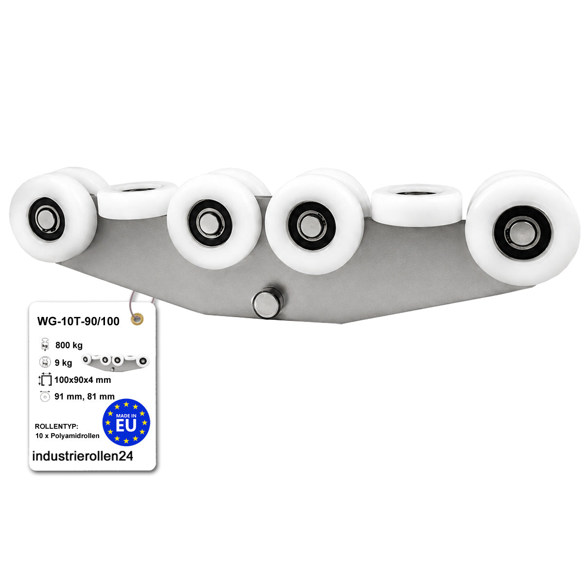 Torwagen für Schiebetore - für Profile 90x100 mm - Wandstärke 4 mm: WG-10T-90/100