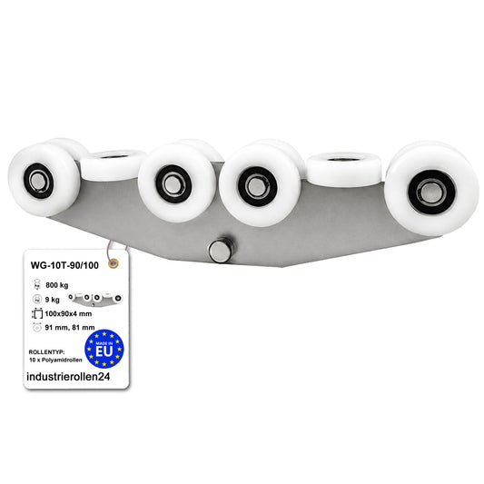Torwagen für Schiebetore - für Profile 90x100 mm - Wandstärke 4 mm: WG-10T-90/100