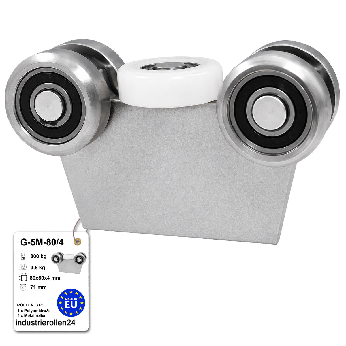 Torwagen für Schiebetore - für Profile 80 x 80 mm - Wandstärke 4 mm: G-5M-80/4