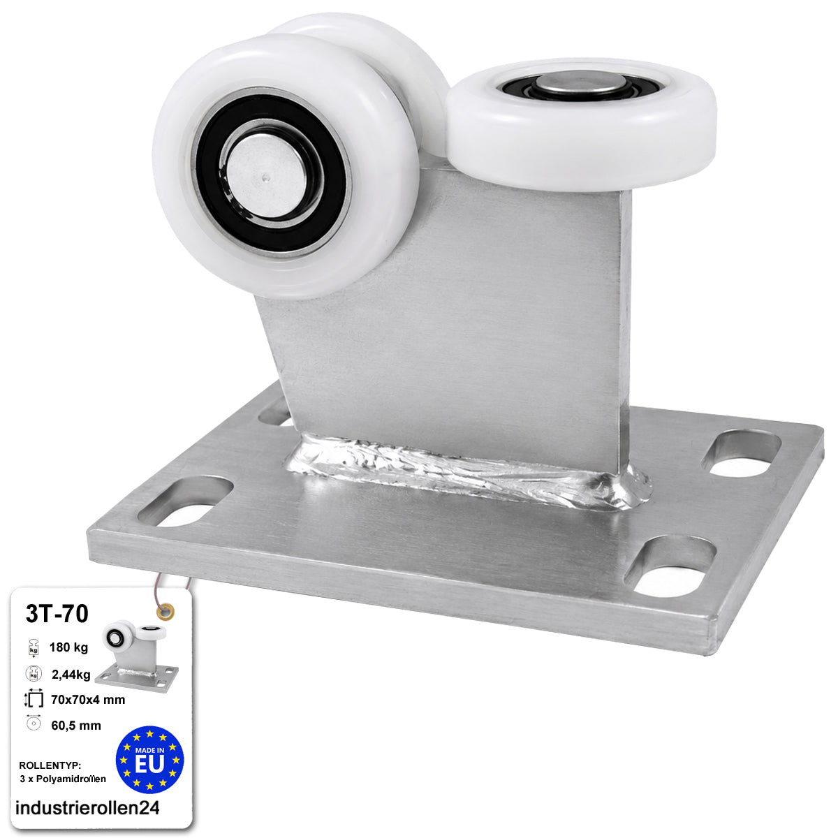 Torwagen für Schiebetore - für Profile 70 x 70 mm - Wandstärke 4 mm: 3T-70