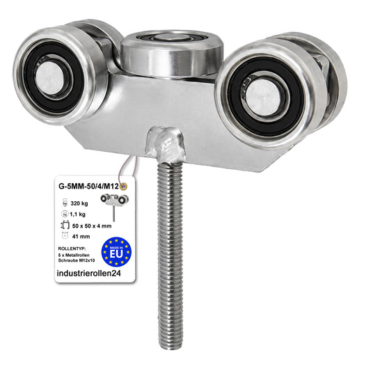 Torwagen für Schiebetore - für Profile 50 x 50 mm - Wandstärke 4 mm: G-5MM-50/4/M12