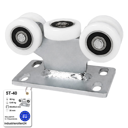 Torwagen für Schiebetore - für Profile 40x40 mm - Wandstärke 2 mm: 5T-40