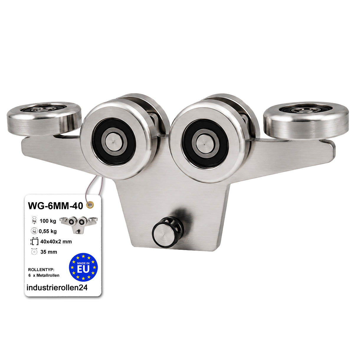 Torwagen für Schiebetore - für Profile 40x40 mm - Wandstärke 2 mm: WG-6MM-40