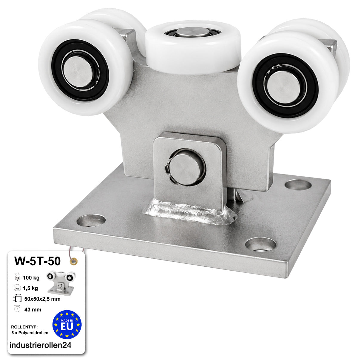 Torwagen für Schiebetore - für Profile 50x50 mm - Wandstärke 2,5 mm: W-5T-50