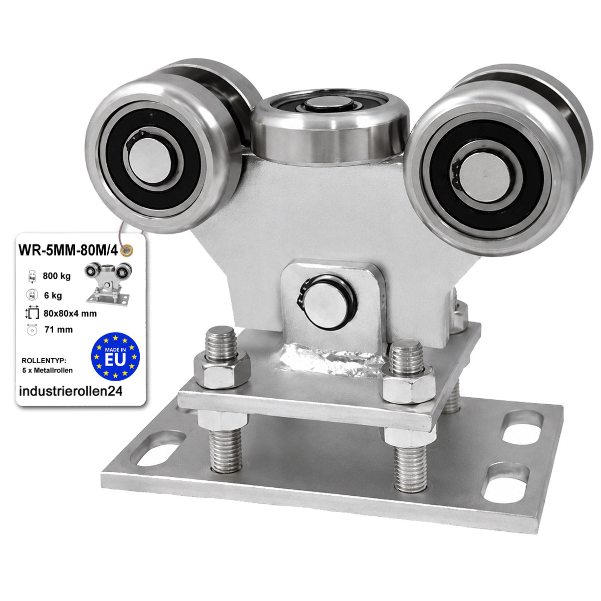 Torwagen für Schiebetore - für Profile 80 x 80 mm - Wandstärke 4 mm: WR-5MM-80M/4