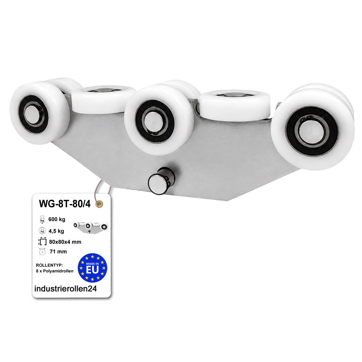 Torwagen für Schiebetore - für Profile 80 x 80 mm - Wandstärke 4 mm: WG-8T-80/4