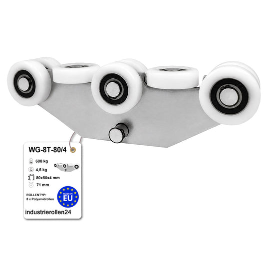 Torwagen für Schiebetore - für Profile 80 x 80 mm - Wandstärke 4 mm: WG-8T-80/4