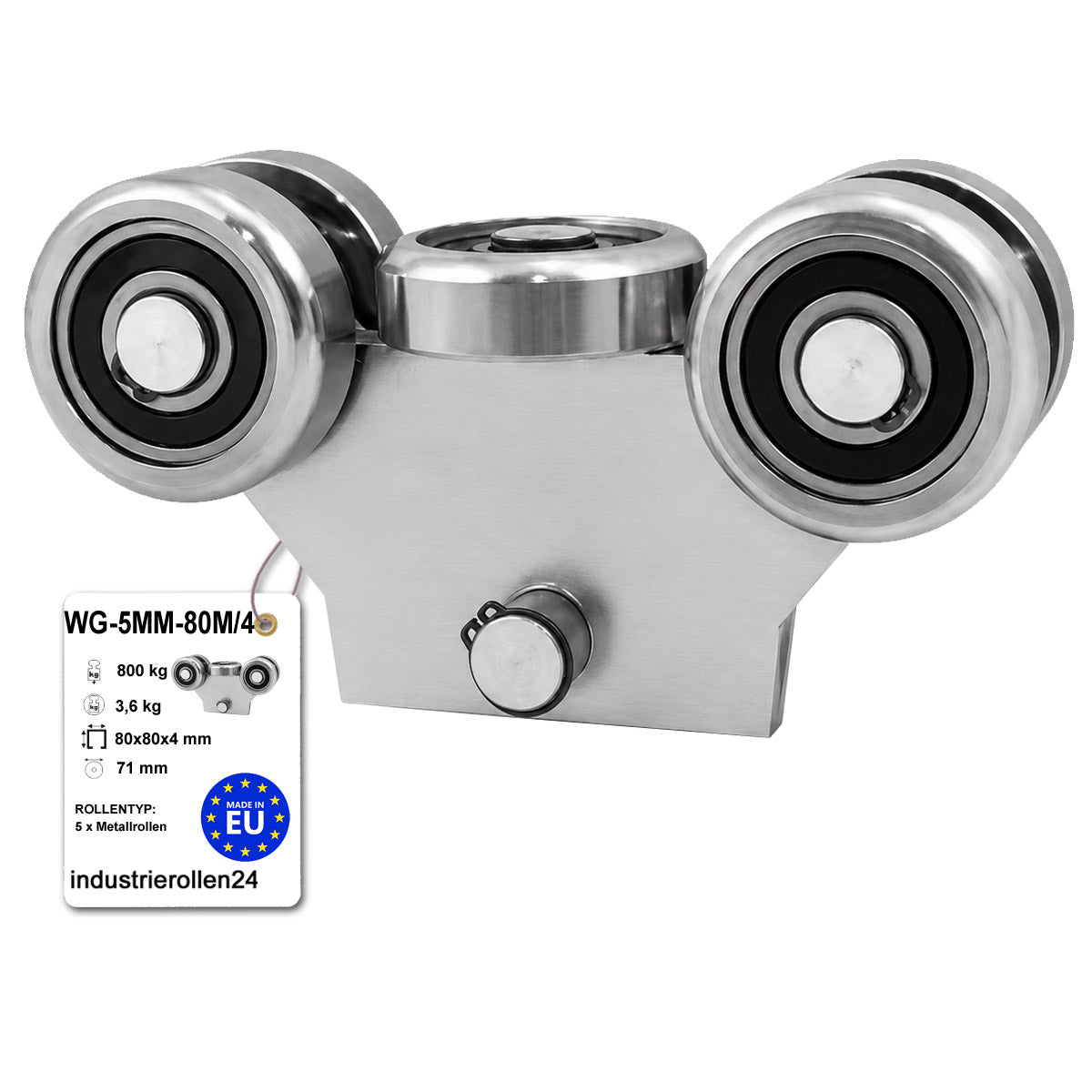 Torwagen für Schiebetore - für Profile 80 x 80 mm - Wandstärke 4 mm: WG-5MM-80M/4