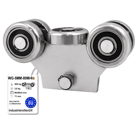 Torwagen für Schiebetore - für Profile 80 x 80 mm - Wandstärke 4 mm: WG-5MM-80M/4