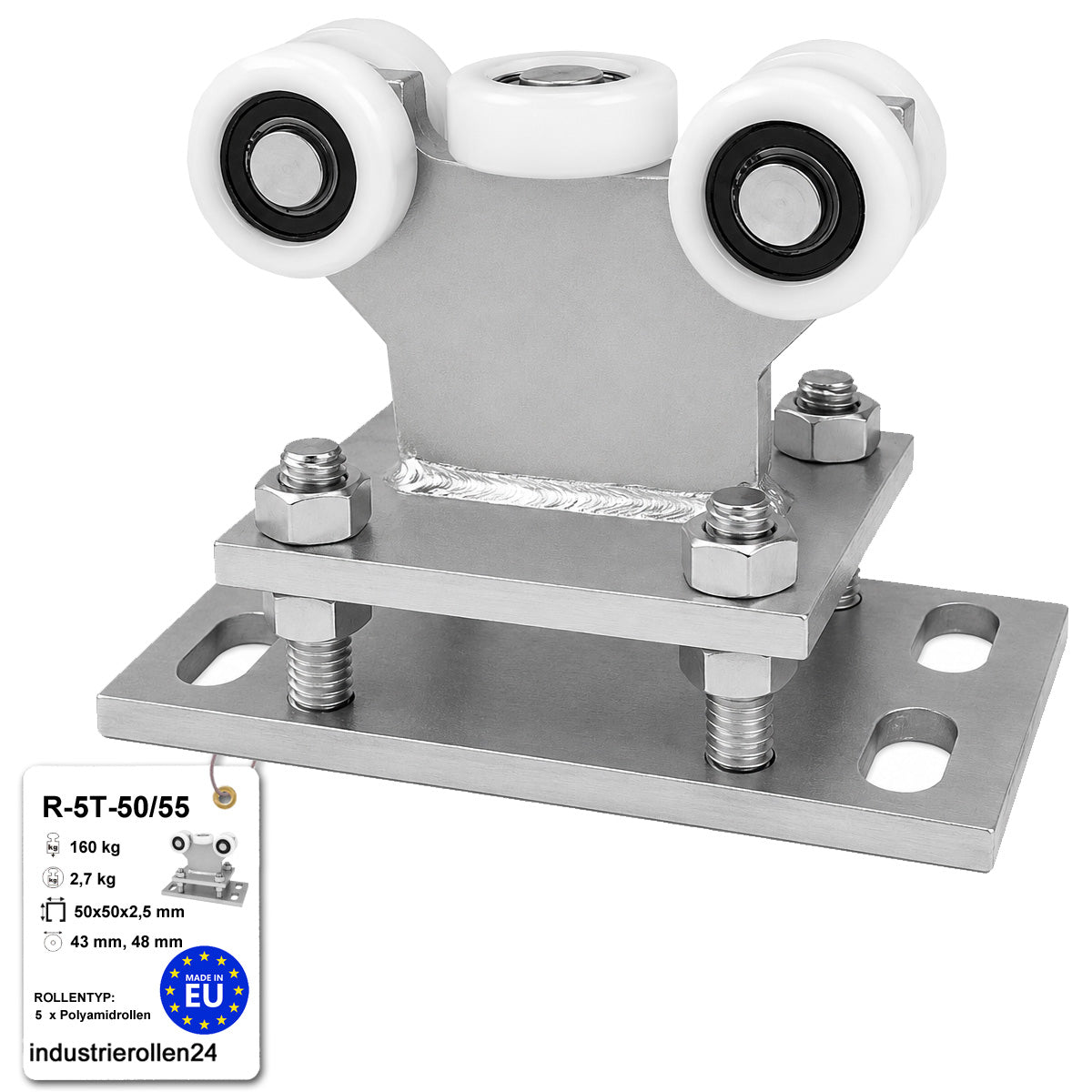 Torwagen für Schiebetore - für Profile 50x55 mm - Wandstärke 2,5 mm: R-5T-50/55