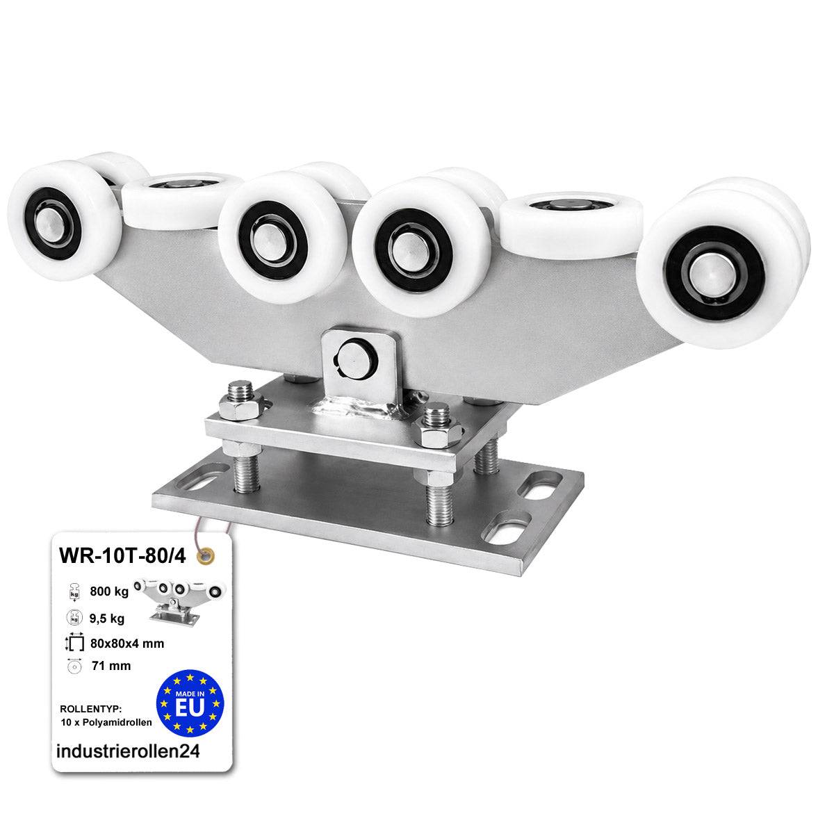 Torwagen für Schiebetore - für Profile 80 x 80 mm - Wandstärke 4 mm: WR-10T-80/4