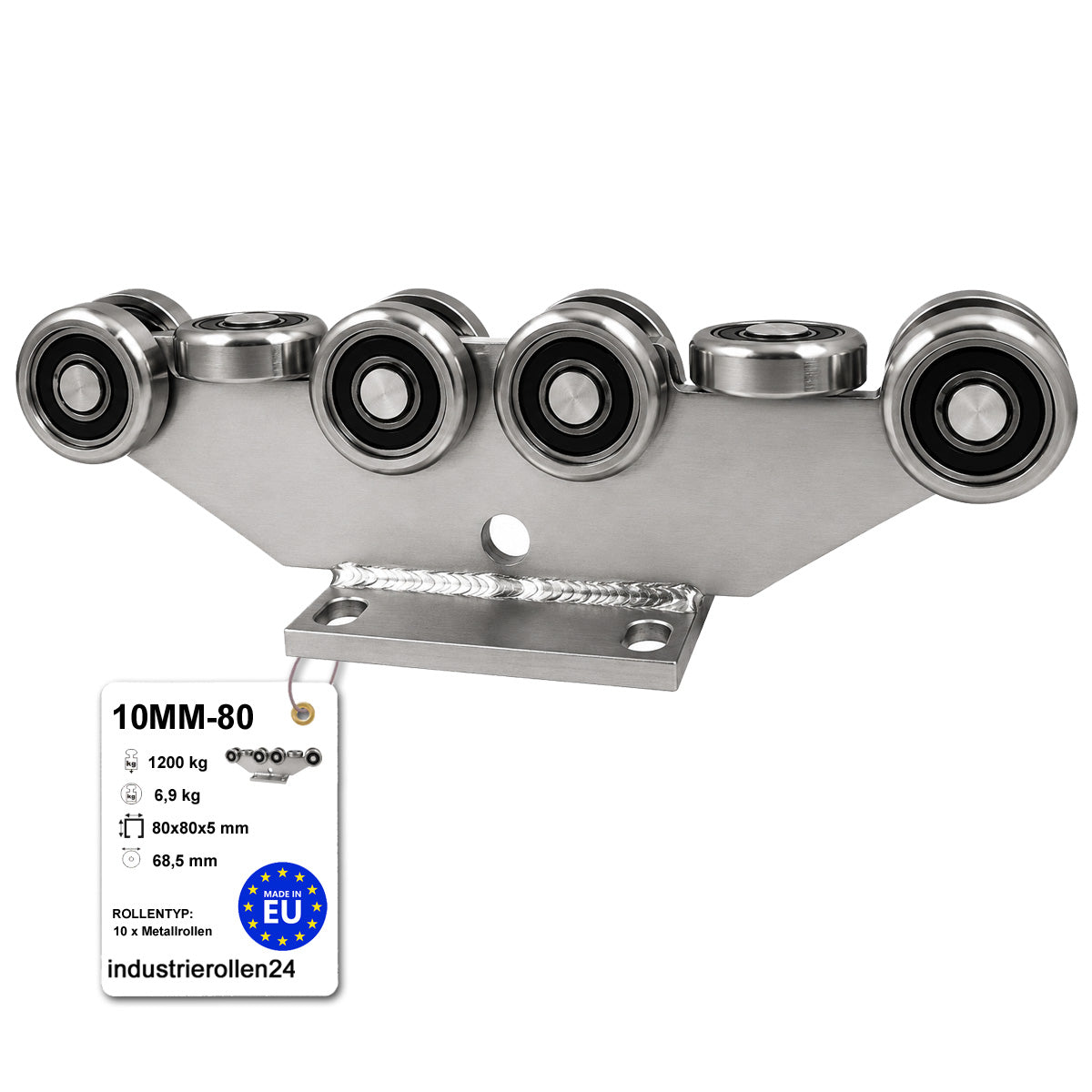 Torwagen für Schiebetore - für Profile 80 x 80 mm - Wandstärke 5 mm: 10MM-80