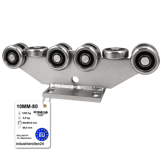 Torwagen für Schiebetore - für Profile 80 x 80 mm - Wandstärke 5 mm: 10MM-80