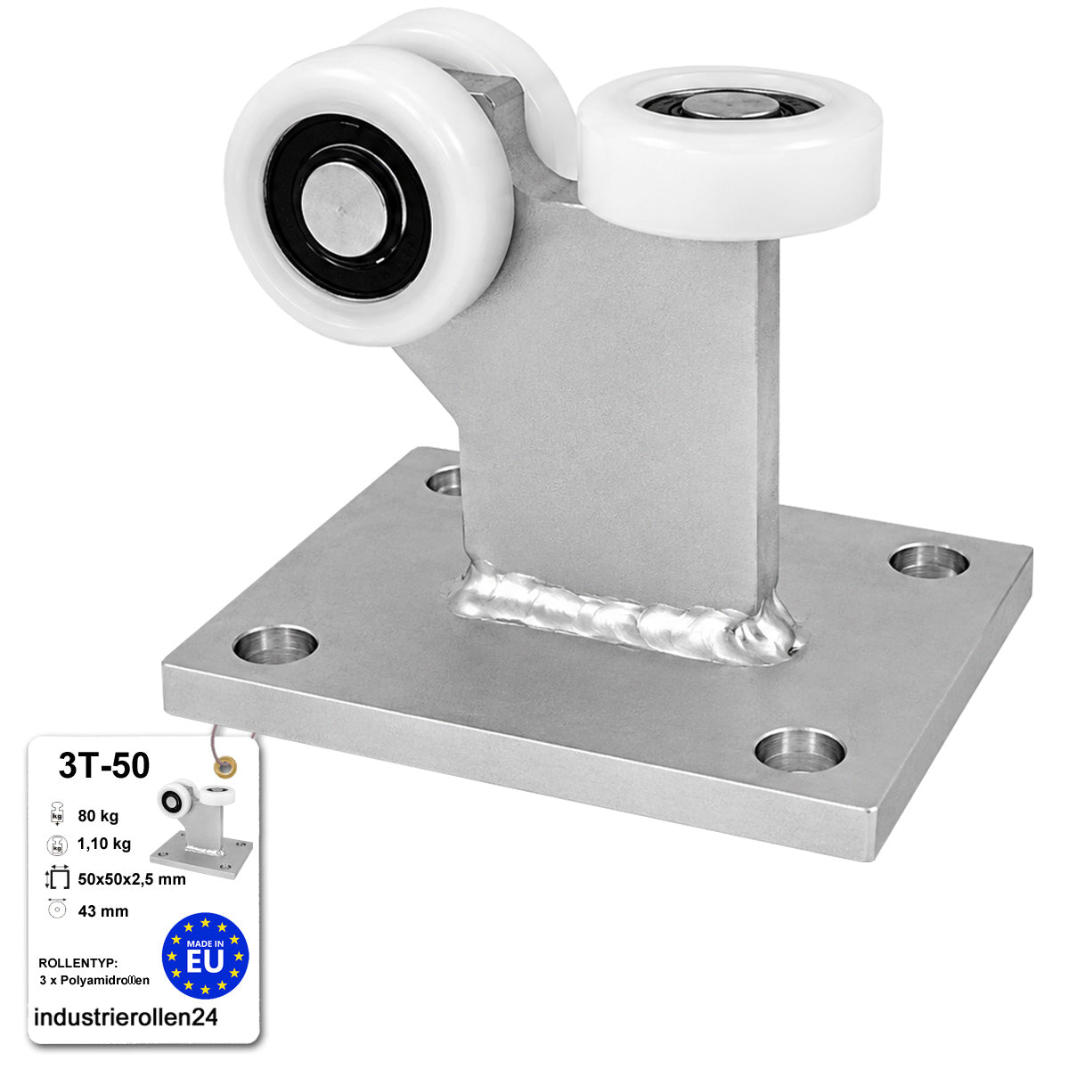 Torwagen für Schiebetore - für Profile 50x50 mm - Wandstärke 2,5 mm: 3T-50