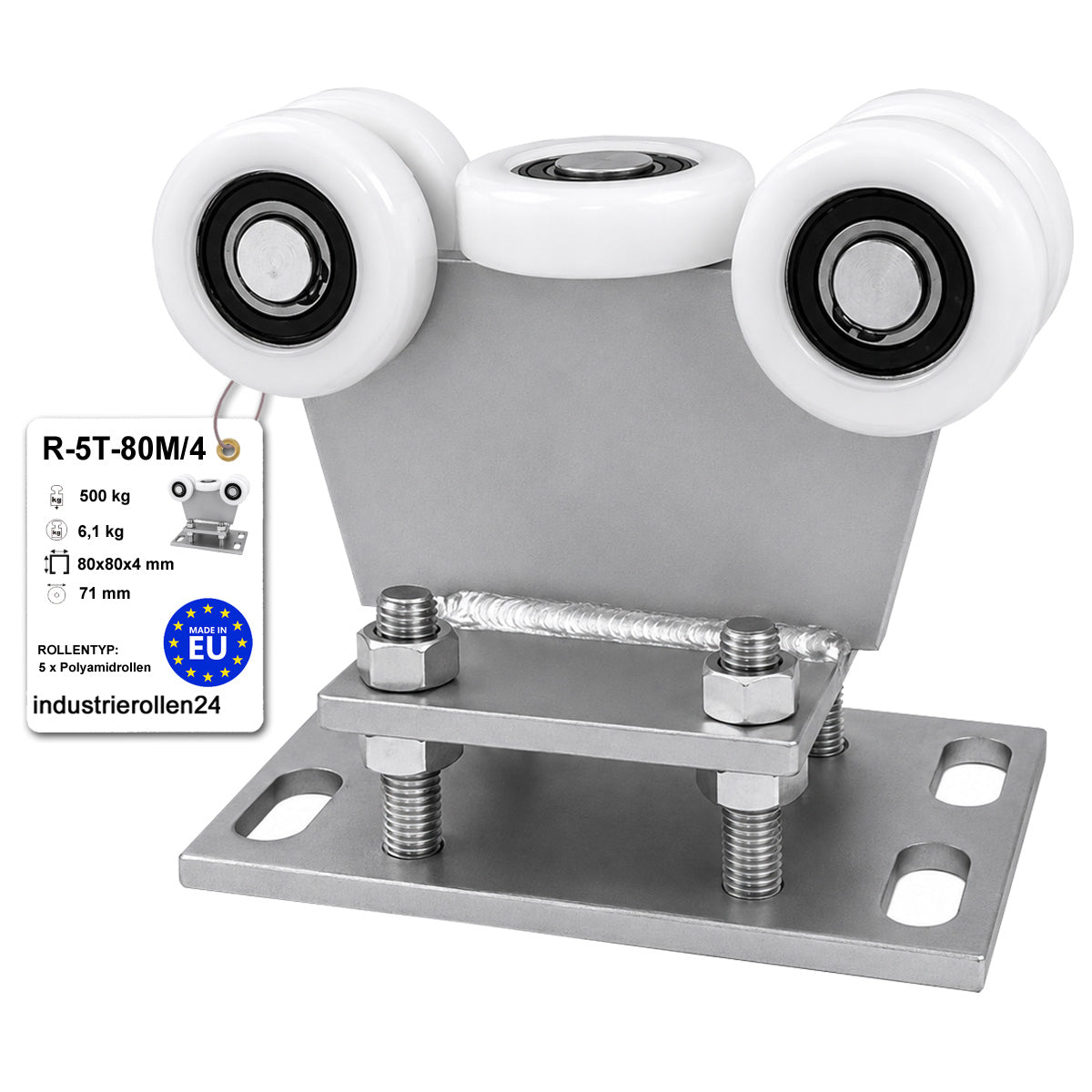 Torwagen für Schiebetore - für Profile 80 x 80 mm - Wandstärke 4 mm: R-5T-80M/4