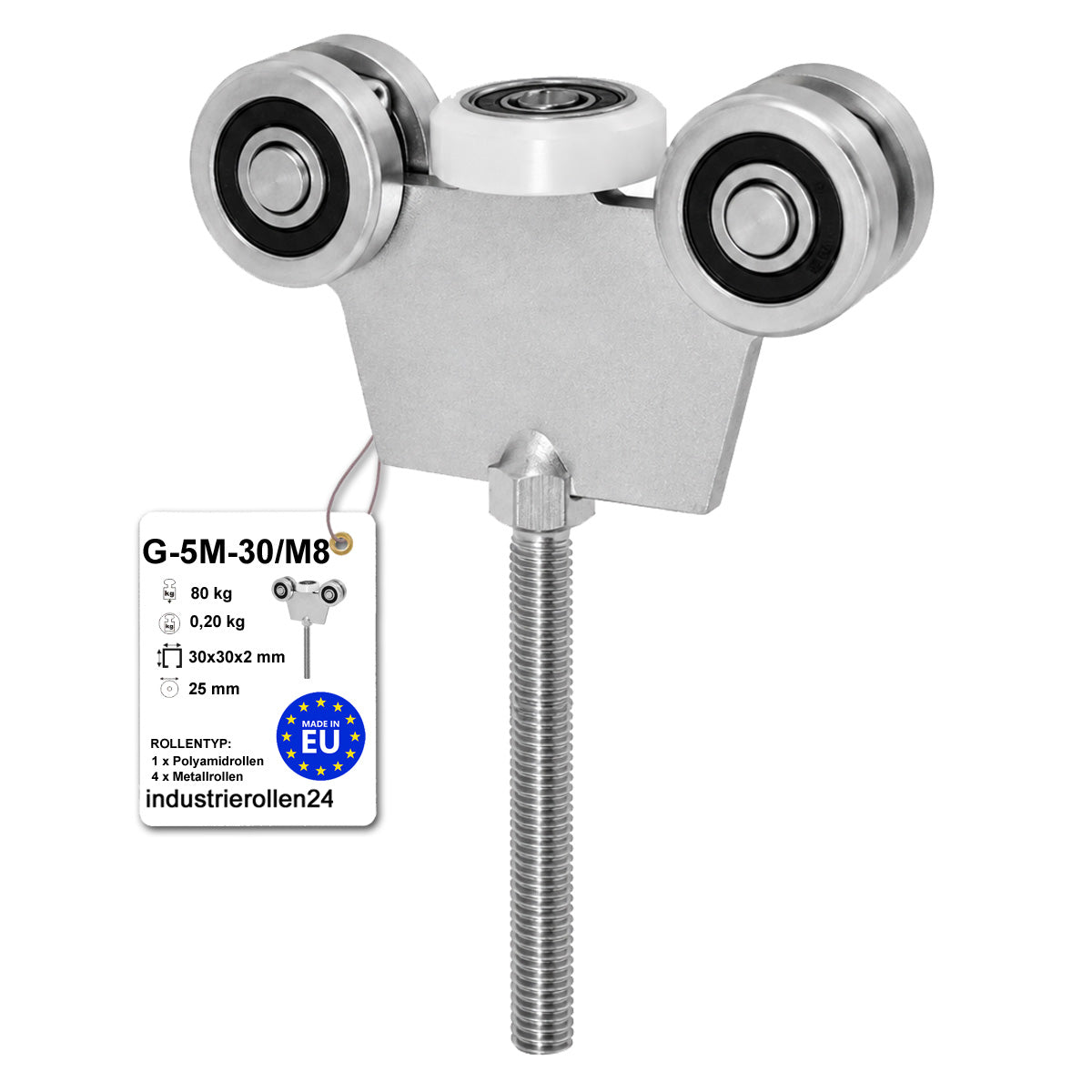 Torwagen für Schiebetore - für Profile 30x30 mm - Wandstärke 2 mm: G-5M-30/M80