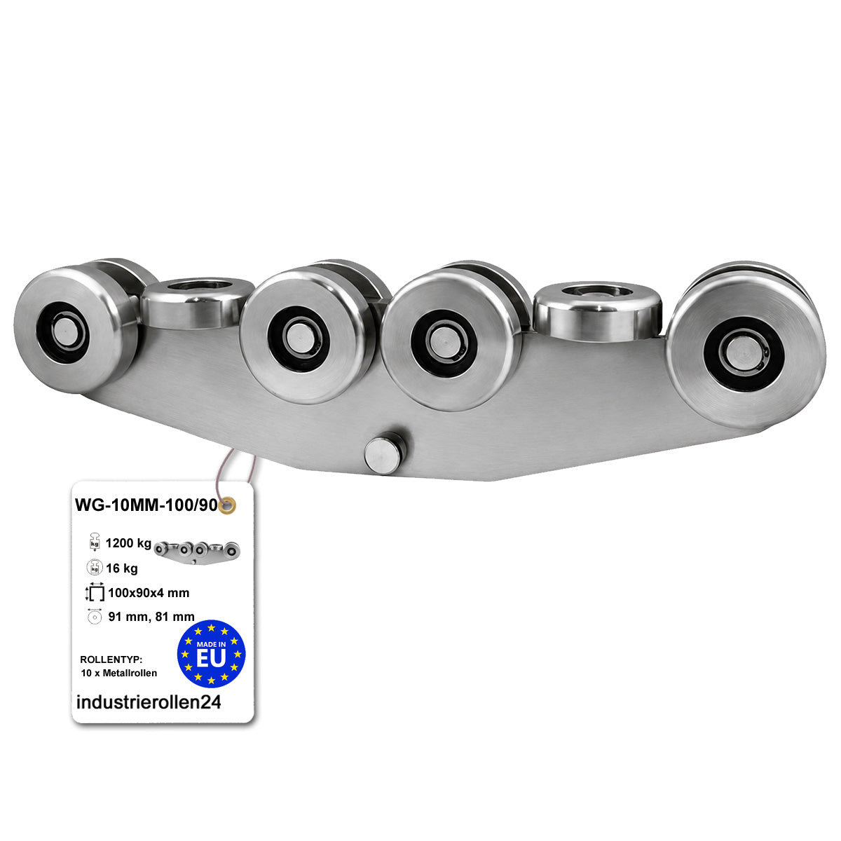 Torwagen für Schiebetore - für Profile 100x90 mm - Wandstärke 4 mm: WG-10MM-100/90
