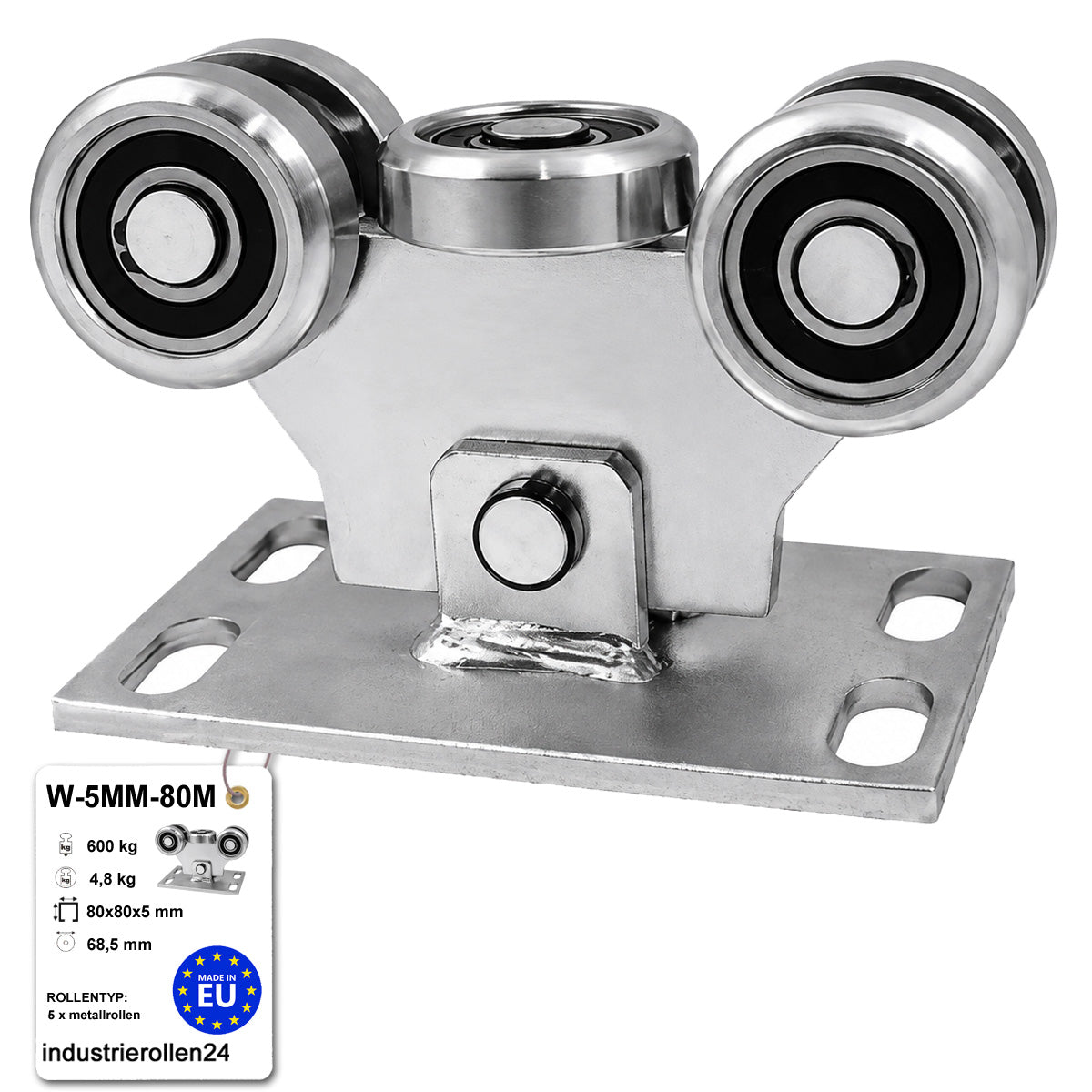 Torwagen für Schiebetore - für Profile 80 x 80 mm - Wandstärke 5 mm: W-5MM-80M