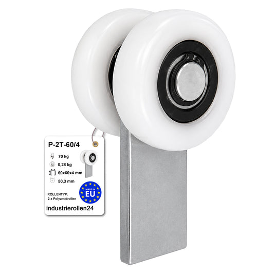 Torwagen für Schiebetore - für Profile 60 x 60 mm - Wandstärke 4 mm: P-2T-60/4