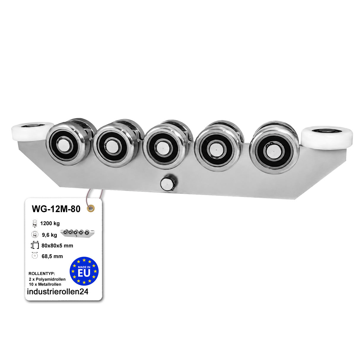 Torwagen für Schiebetore - für Profile 80 x 80 mm - Wandstärke 5 mm: WG-12M-80