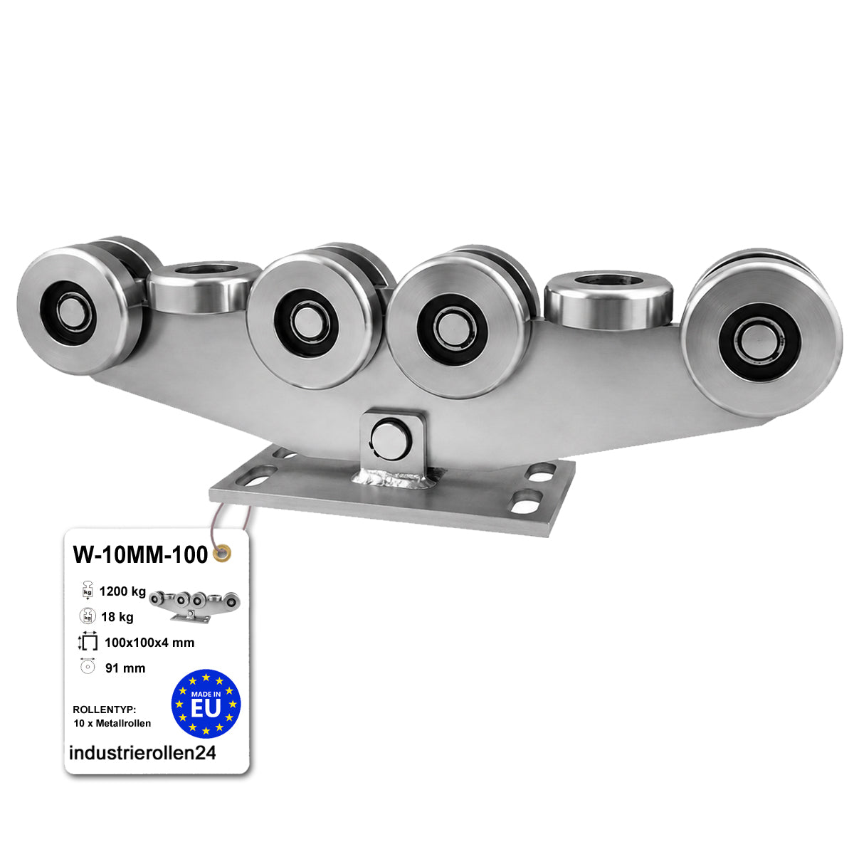Torwagen für Schiebetore - für Profile 100x100 mm - Wandstärke 4 mm: W-10MM-100