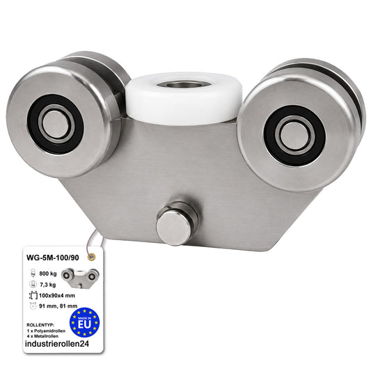 Torwagen für Schiebetore - für Profile 100x90 mm - Wandstärke 4 mm: WG-5M-100/90