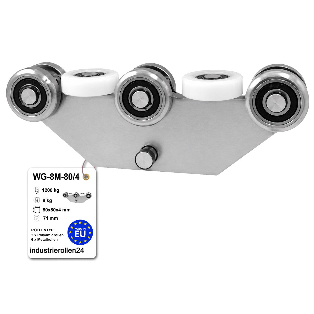 Torwagen für Schiebetore - für Profile 80 x 80 mm - Wandstärke 4 mm: WG-8M-80/4