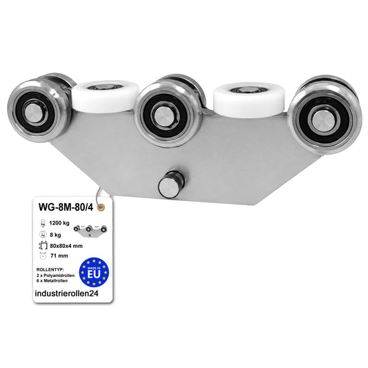 Torwagen für Schiebetore - für Profile 80 x 80 mm - Wandstärke 4 mm: WG-8M-80/4