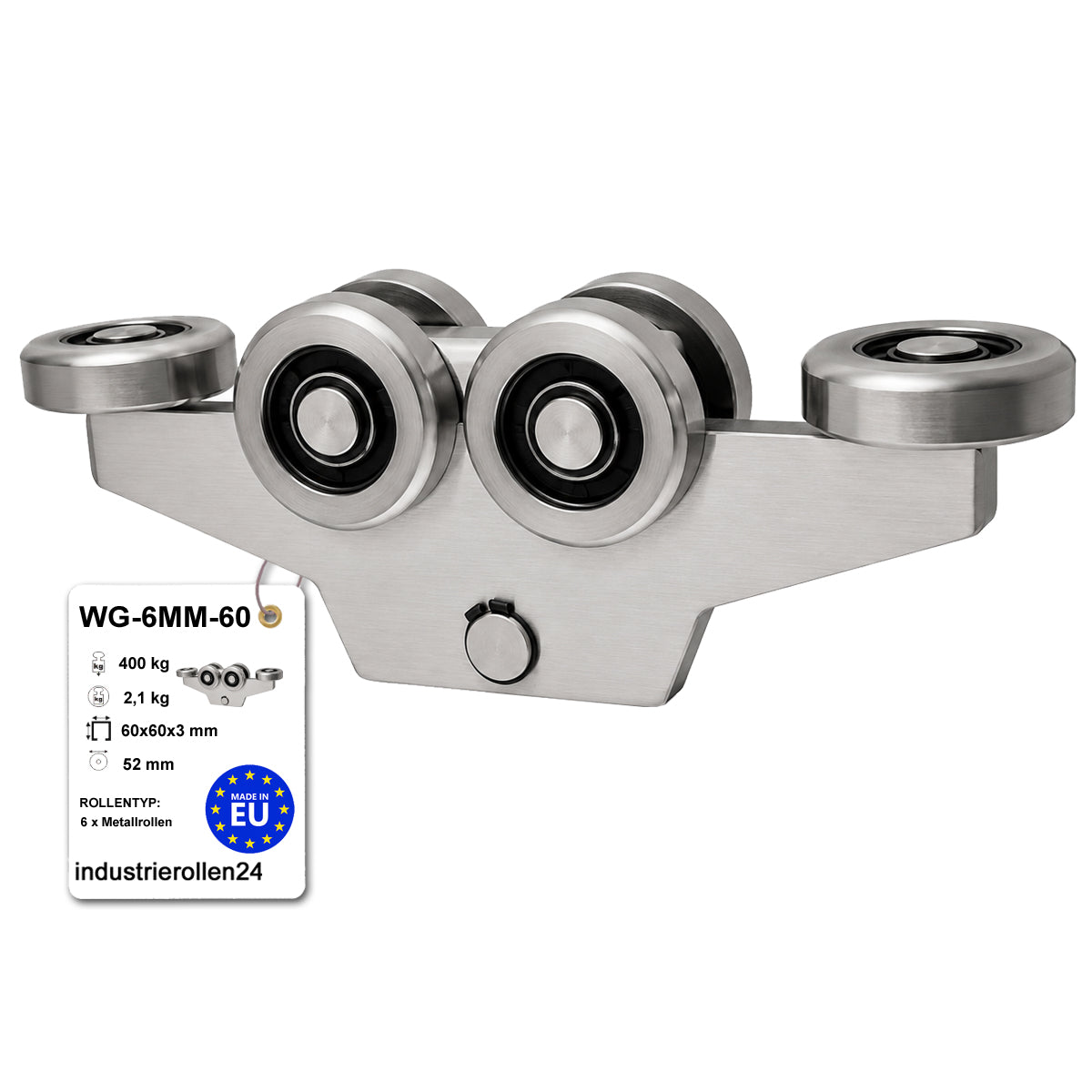 Torwagen für Schiebetore - für Profile 60 x 60 mm - Wandstärke 3 mm: WG-6MM-60