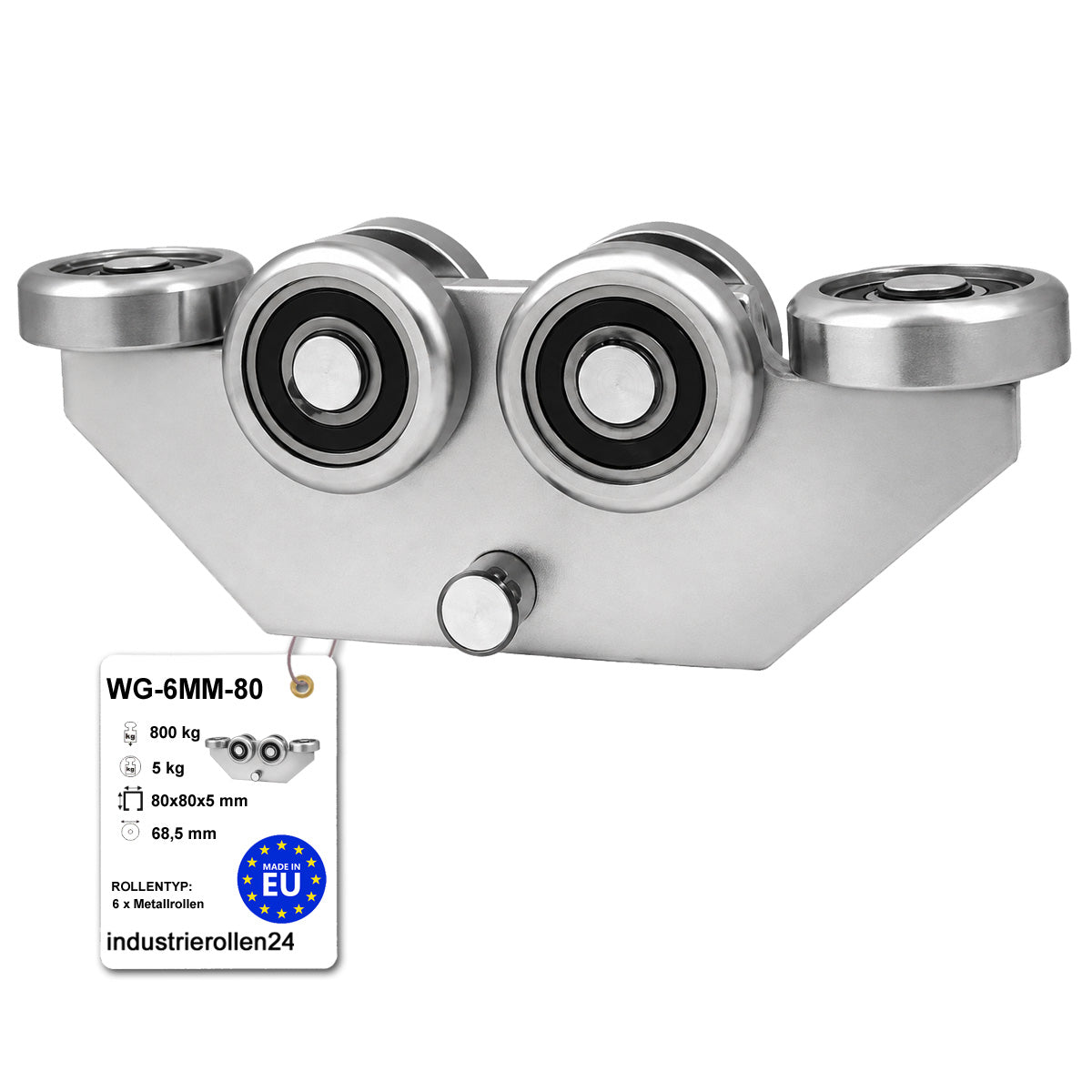 Torwagen für Schiebetore - für Profile 80 x 80 mm - Wandstärke 5 mm: WG-6MM-80