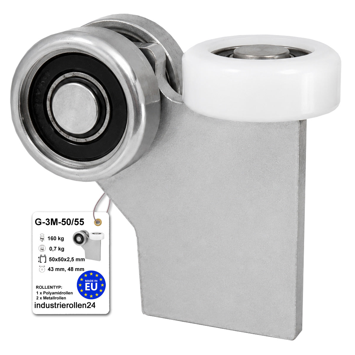 Torwagen für Schiebetore - für Profile 50x55 mm - Wandstärke 2,5 mm: G-3M-50/55
