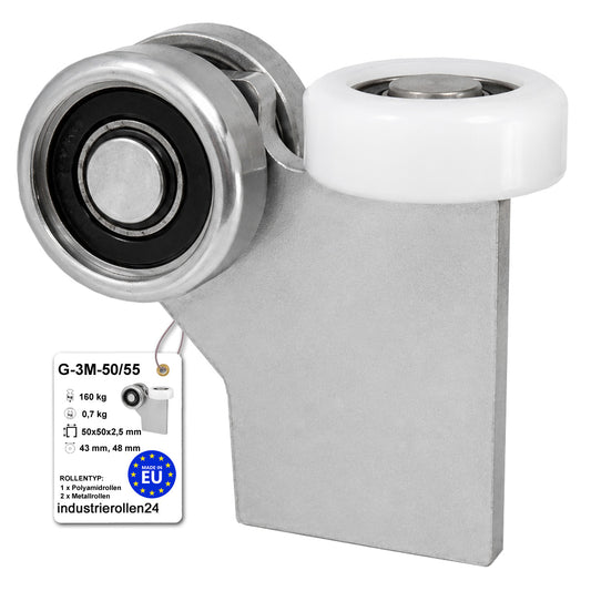 Torwagen für Schiebetore - für Profile 50x55 mm - Wandstärke 2,5 mm: G-3M-50/55