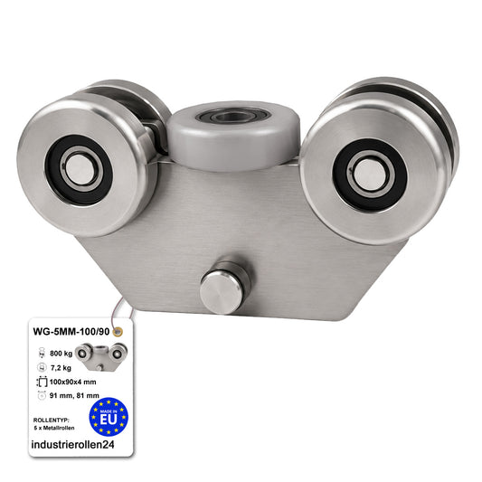 Torwagen für Schiebetore - für Profile 100x90 mm - Wandstärke 4 mm: WG-5MM-100/90
