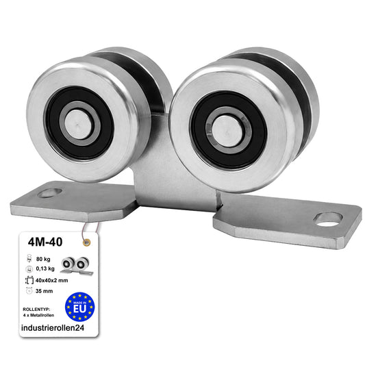 Torwagen für Schiebetore - für Profile 40x40 mm - Wandstärke 2 mm: 4M-40