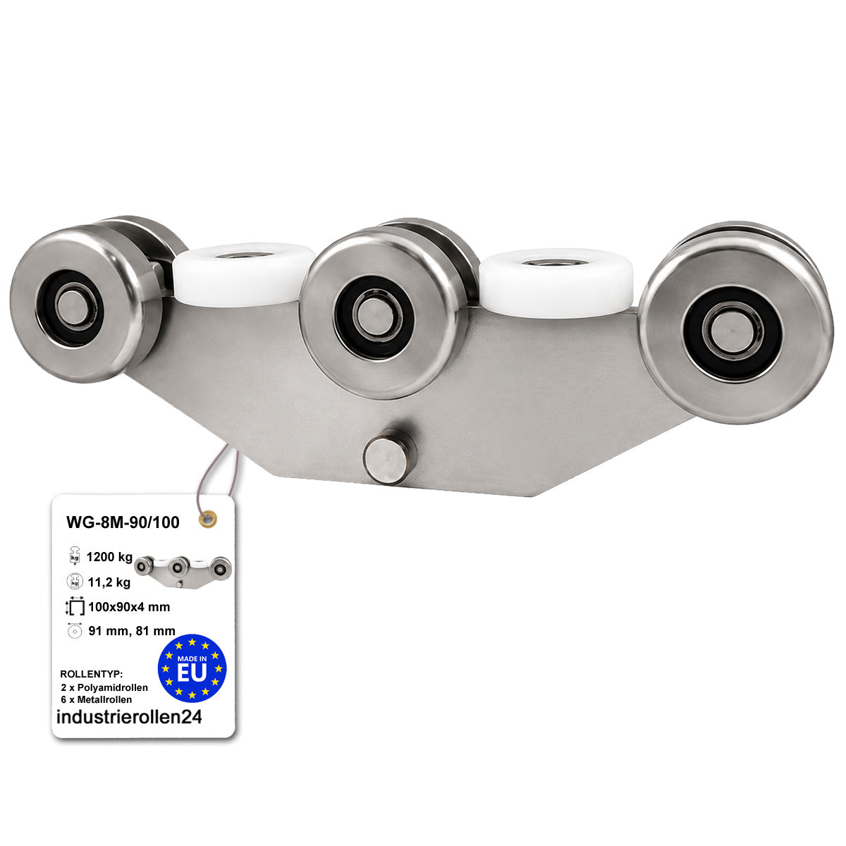 Torwagen für Schiebetore - für Profile 90x100 mm - Wandstärke 4 mm: WG-8M-90/100