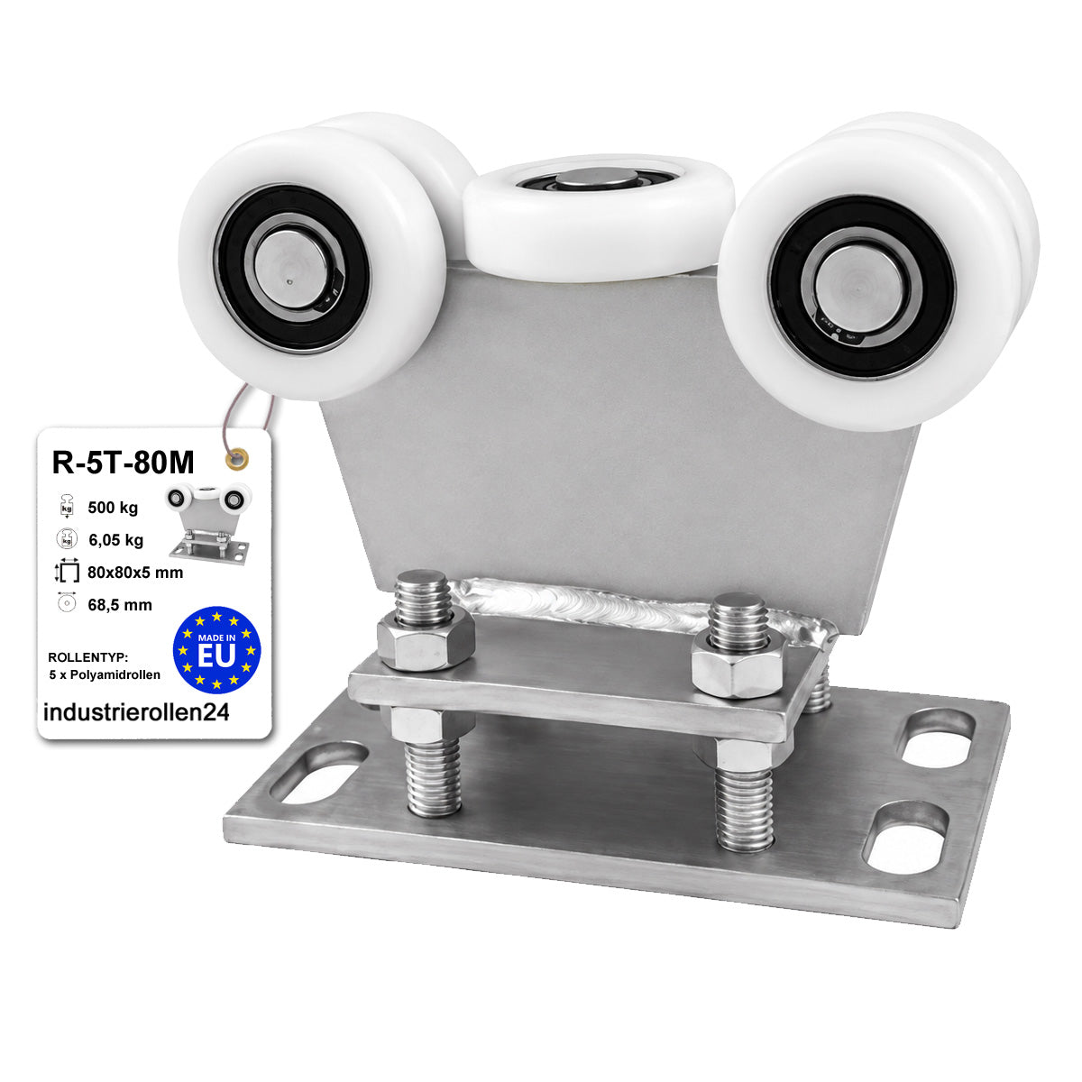 Torwagen für Schiebetore - für Profile 80 x 80 mm - Wandstärke 5 mm: R-5T-80M