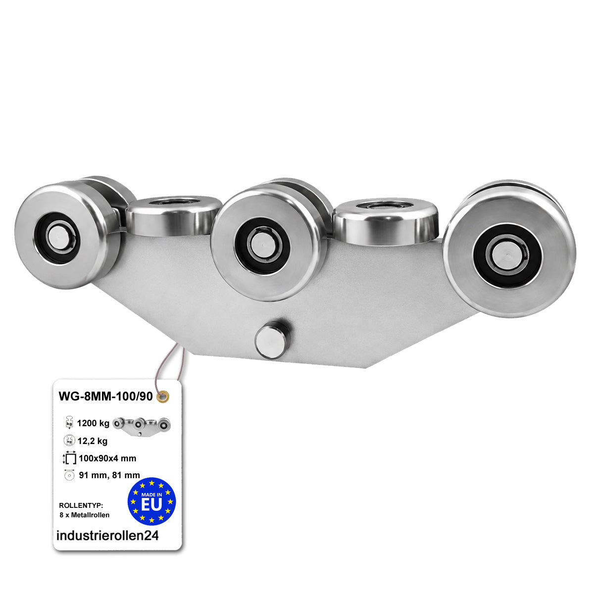 Torwagen für Schiebetore - für Profile 100x90 mm - Wandstärke 4 mm: WG-8MM-100/90