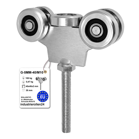 Torwagen für Schiebetore - für Profile 40x40 mm - Wandstärke 2 mm: G-5MM-40/M10