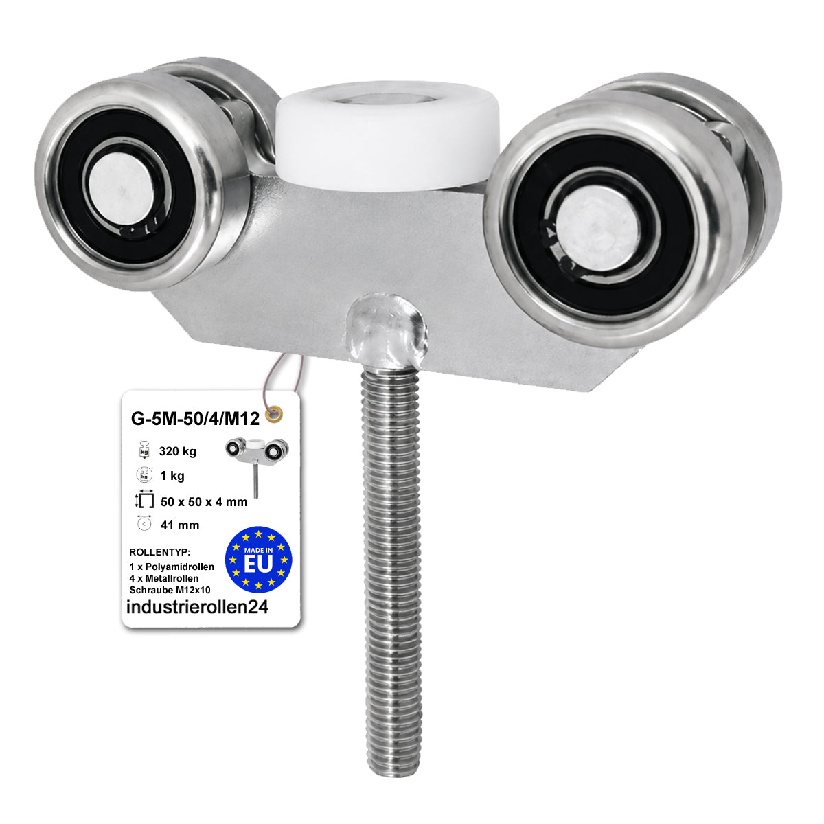 Torwagen für Schiebetore - für Profile 50 x 50 mm - Wandstärke 4 mm: G-5M-50/4/M12