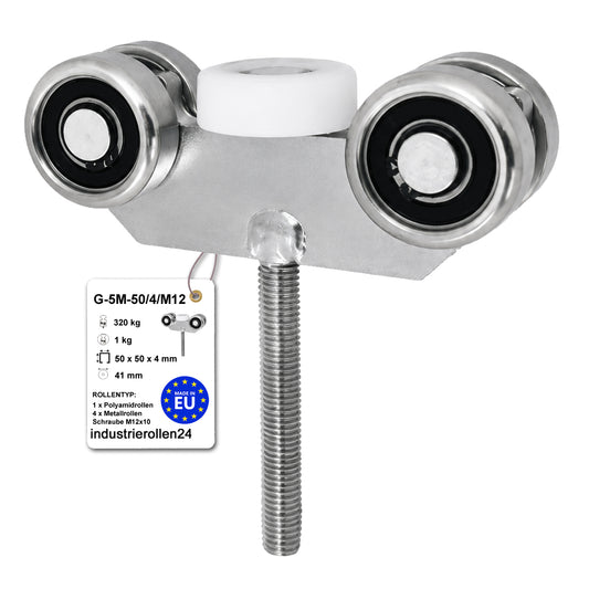Torwagen für Schiebetore - für Profile 50 x 50 mm - Wandstärke 4 mm: G-5M-50/4/M12