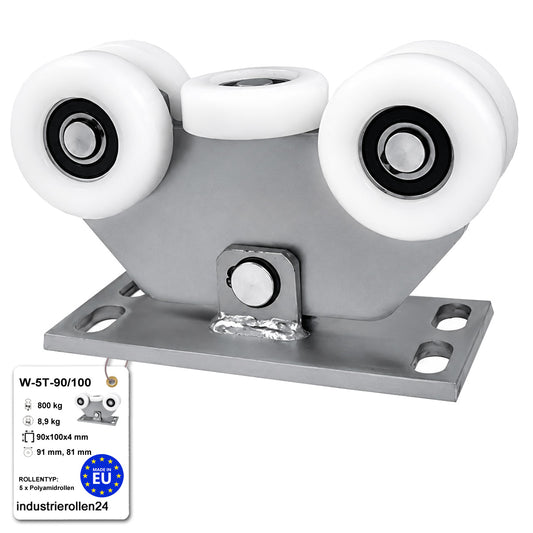 Torwagen für Schiebetore - für Profile 90x100 mm - Wandstärke 4 mm: W-5T-90/100
