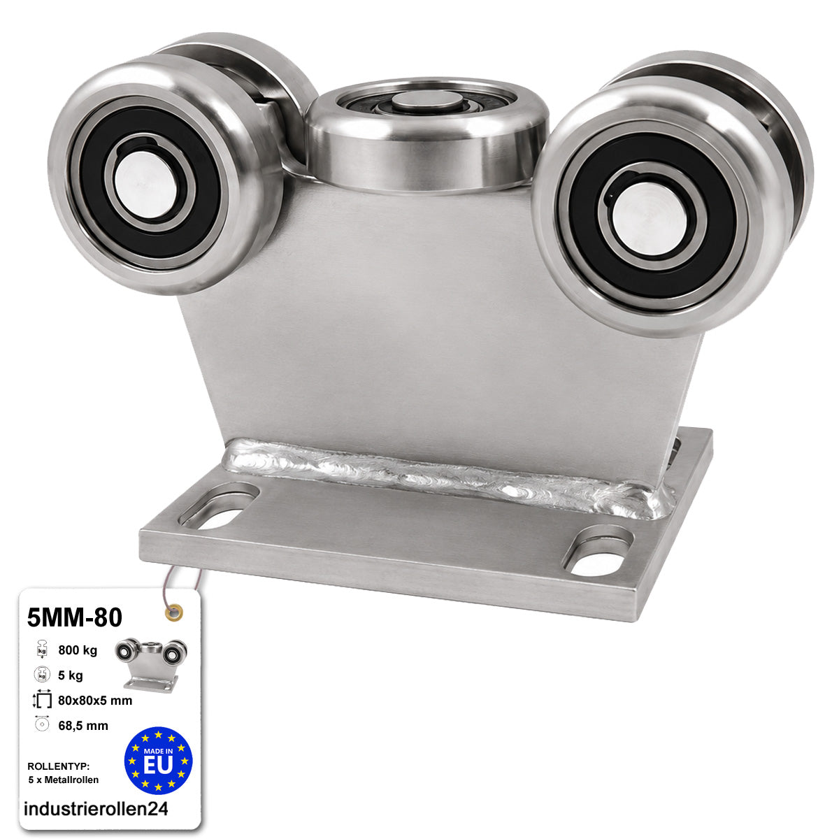 Torwagen für Schiebetore - für Profile 80 x 80 mm - Wandstärke 5 mm: 5MM-80