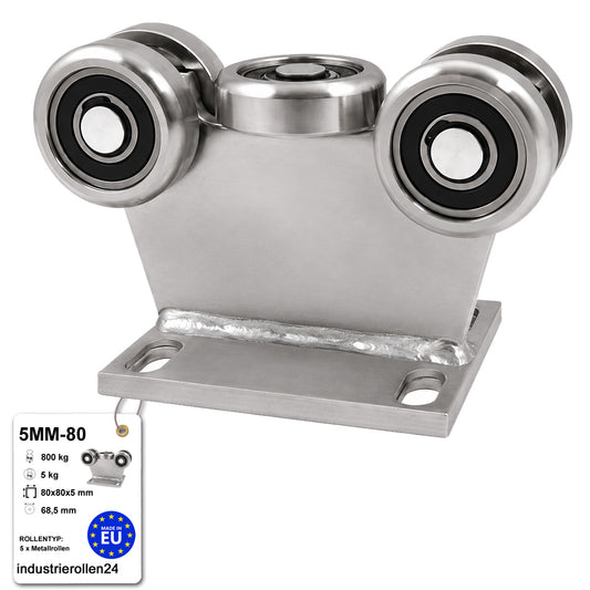Torwagen für Schiebetore - für Profile 80 x 80 mm - Wandstärke 5 mm: 5MM-80