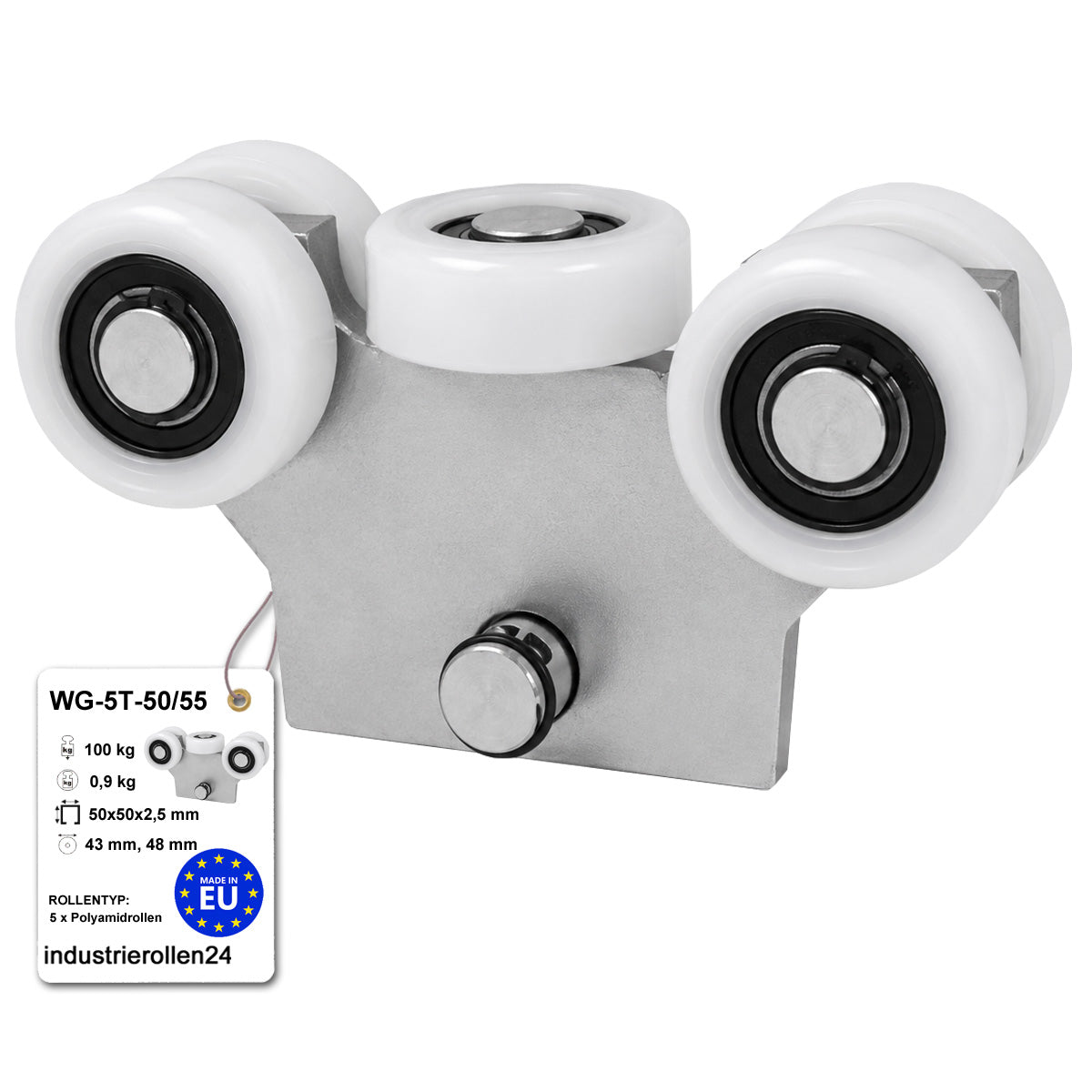 Torwagen für Schiebetore - für Profile 50x55 mm - Wandstärke 2,5 mm: WG-5T-50/55