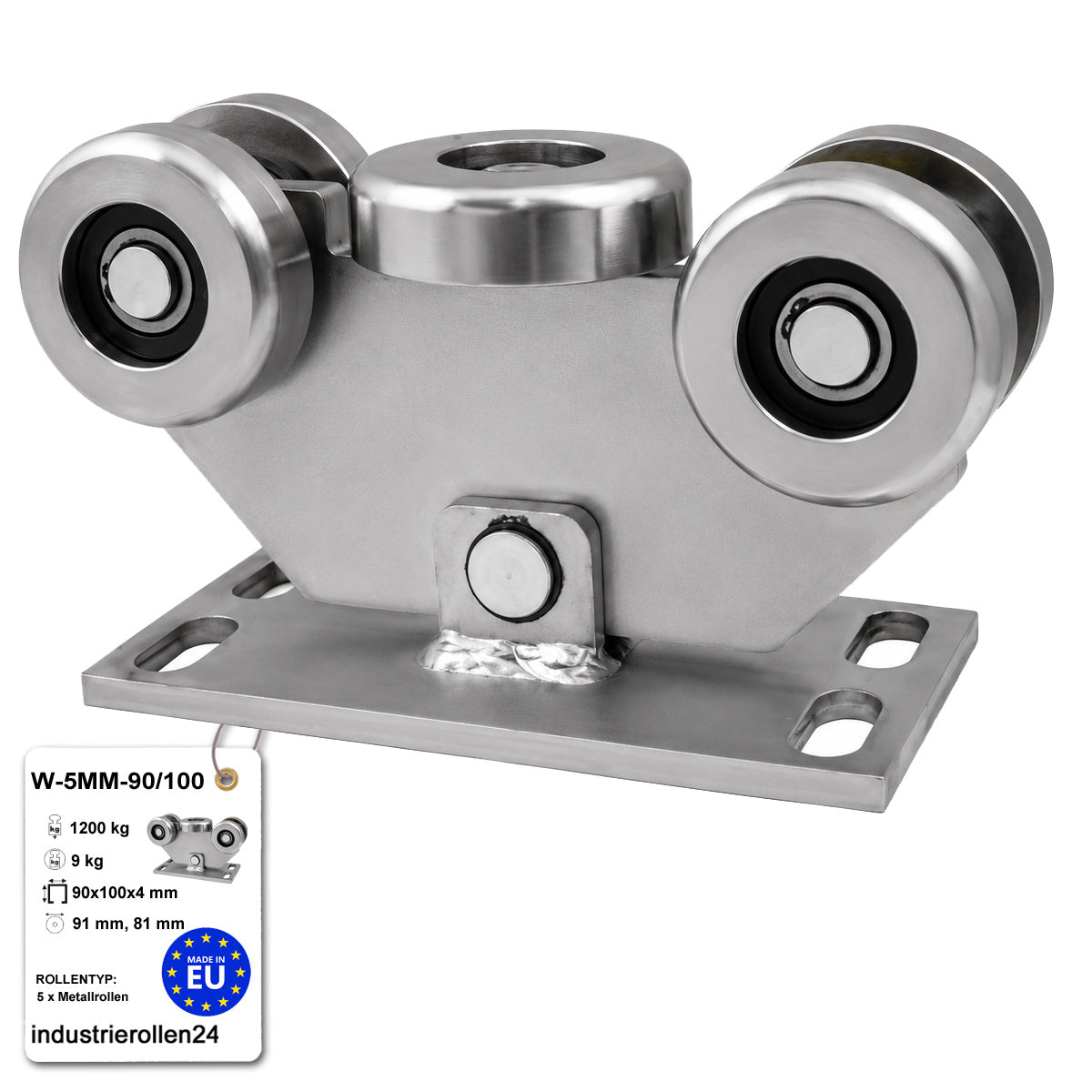 Torwagen für Schiebetore - für Profile 90x100 mm - Wandstärke 4 mm: W-5MM-90/100